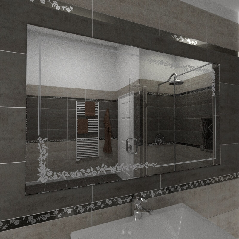 Super Cool Creations Cartello Per Porta Bagno 'Specchio Pozzanghera' - 20x19 Cm, Acrilico Infrangibile Effetto Specchio, Con Adesivi