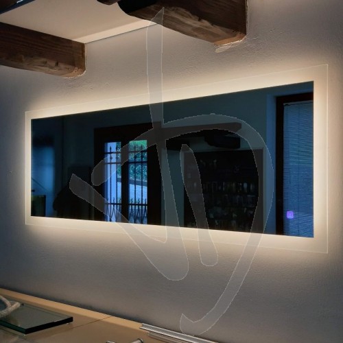 su Misura L59 50x50cm Specchio LED sala da Bagno Retroiluminato con illuminazione 
