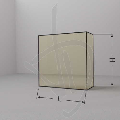 Vetro Ceramico ad angolo destro su misura per camino completo di accessori per il montaggio