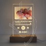 Lampada in plexiglass con foto e canzone