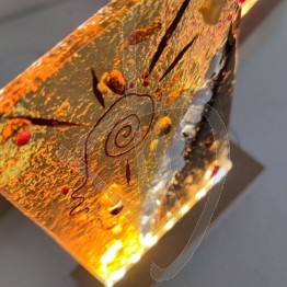 Lampada Abat-jour in vetro di murano tonalità ambra
