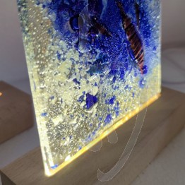 Lampada Abat-jour in vetro di murano tonalità blu