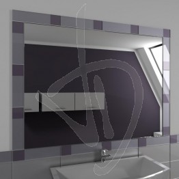 realizzato su misura in colore argento salone Specchio con cornice in vero vetro ideale come specchio da corridoio Online-GalleryKing TheMIRROR ecc. 30 x 30 cm 