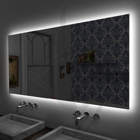 Specchio decorativi con luci LED da soggiorno (70x70cm) Retroiluminato con  illuminazione Freddo Bianco