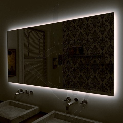 Specchio bagno led, specchio bagno led touch, specchio bagno illuminato,  specchio illuminato, specchio retroilluminato su misura - Vetreria  Dimensione Vetro