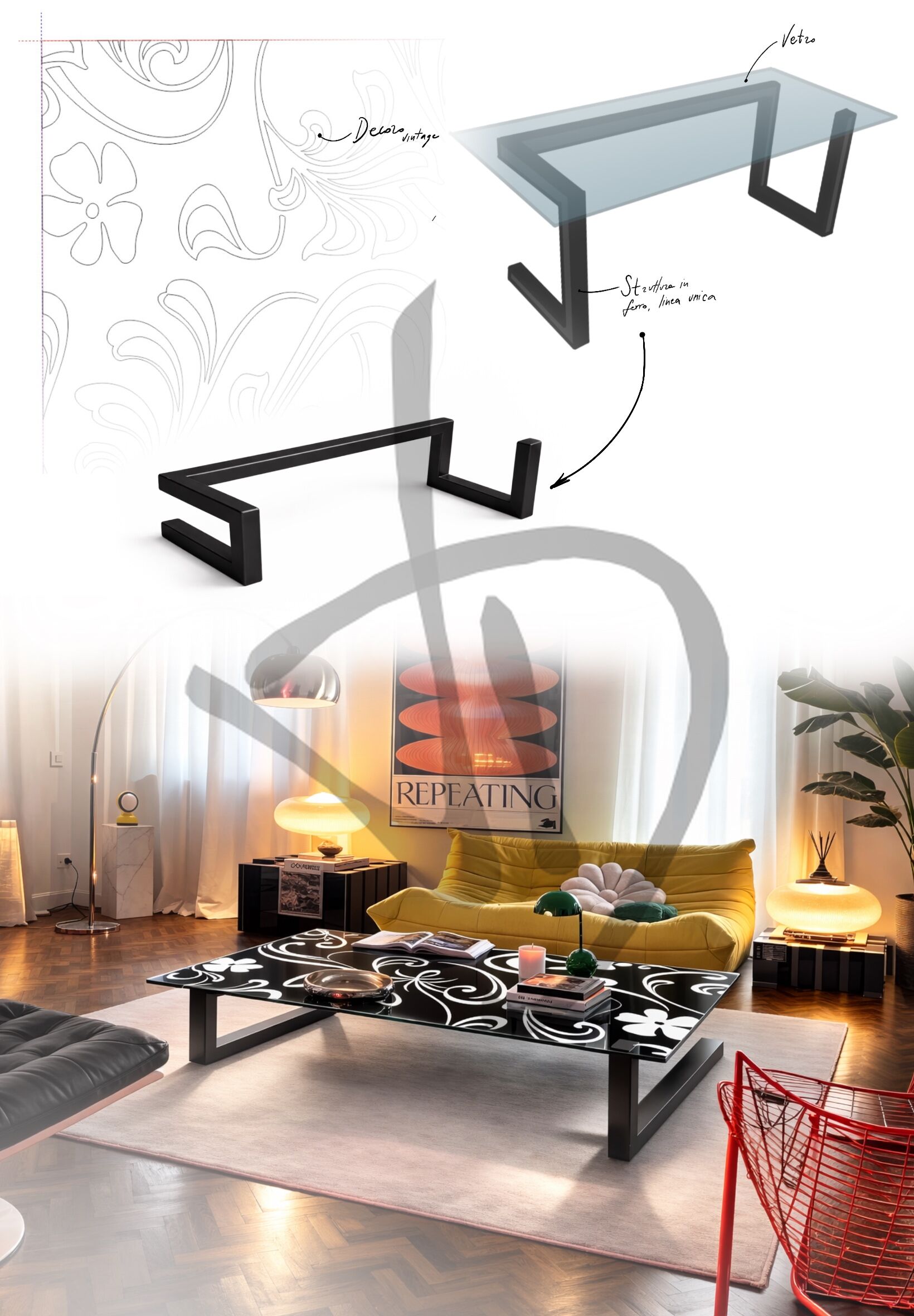 Catalogo Tavoli ferro e vetro - Catalogo tavolo in vetro con struttura in ferro pag1