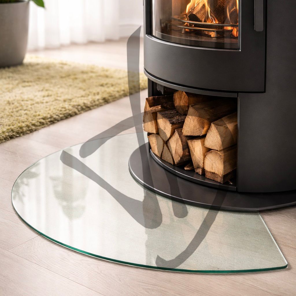 Piastra in vetro per camino piastre in vetro per stufe vetro per camini vetro resistente al calore vetro tagliato su misura - Piastre per Camino