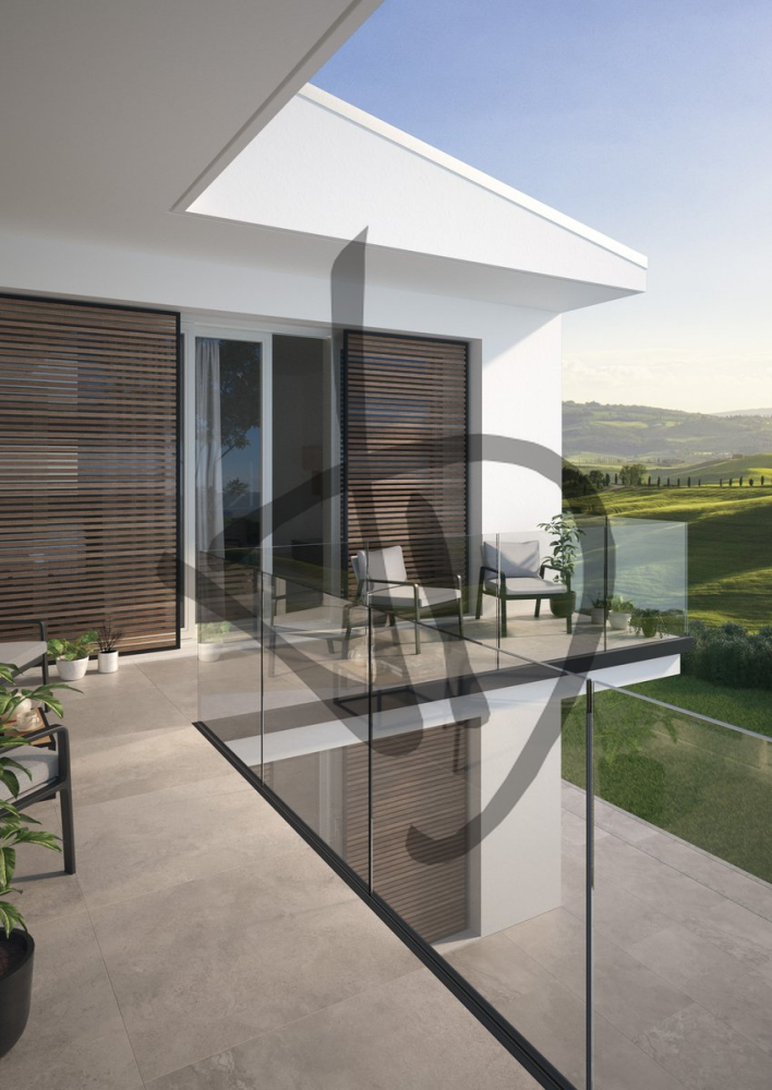 Parapetti in vetro trasparente per balcone  esterno - Parapetti in vetro