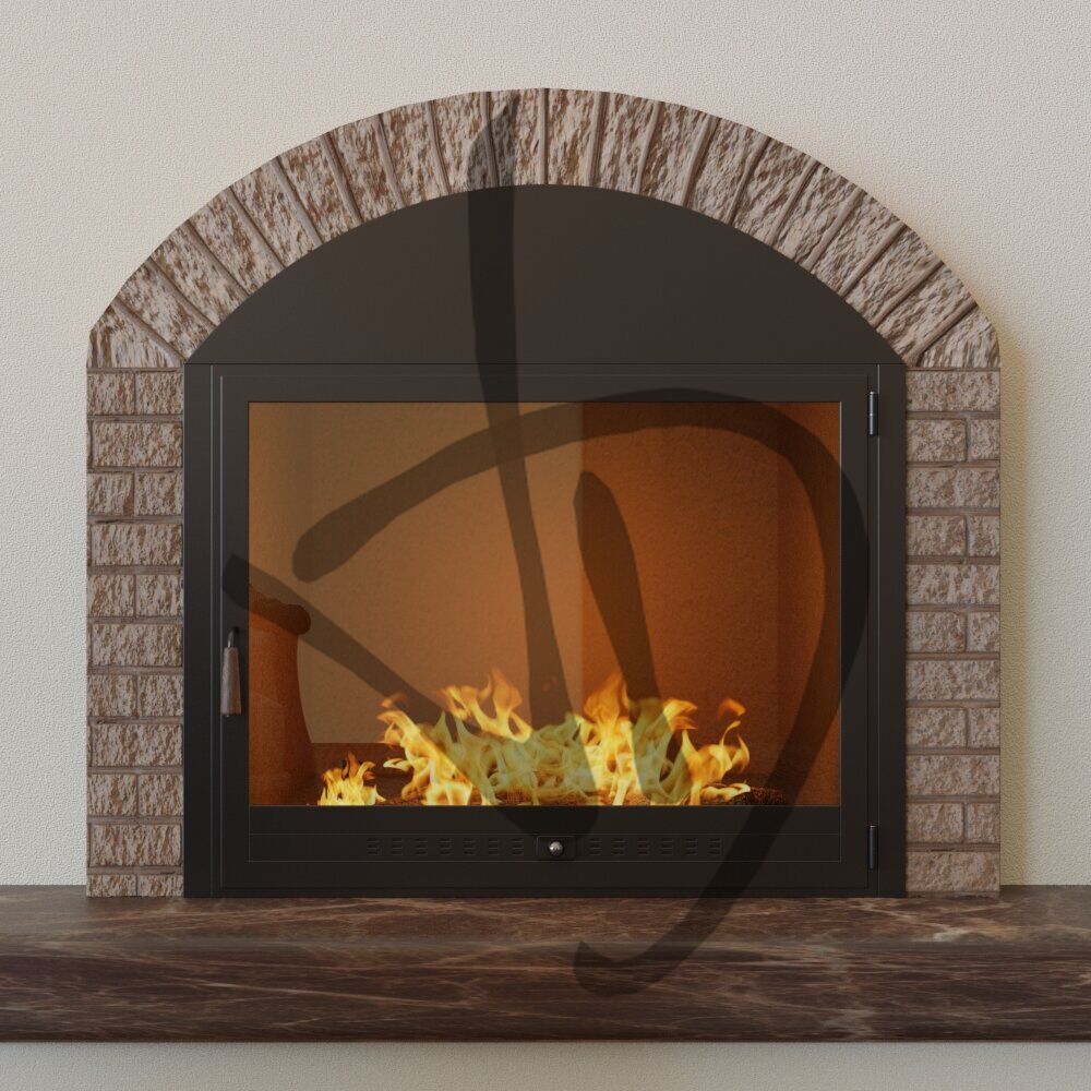 Prodotti su misura - Chiusure camino - Centinati - Chiusura camino con lamiera centinata con coprifilo esterno vano