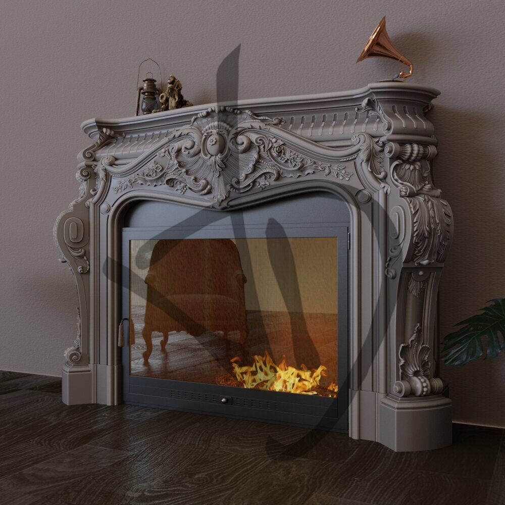 Prodotti su misura - Chiusure camino - Lineari - Camino con fisso superiore e lamiera interno - Camino antico con lamiera interno - lontano