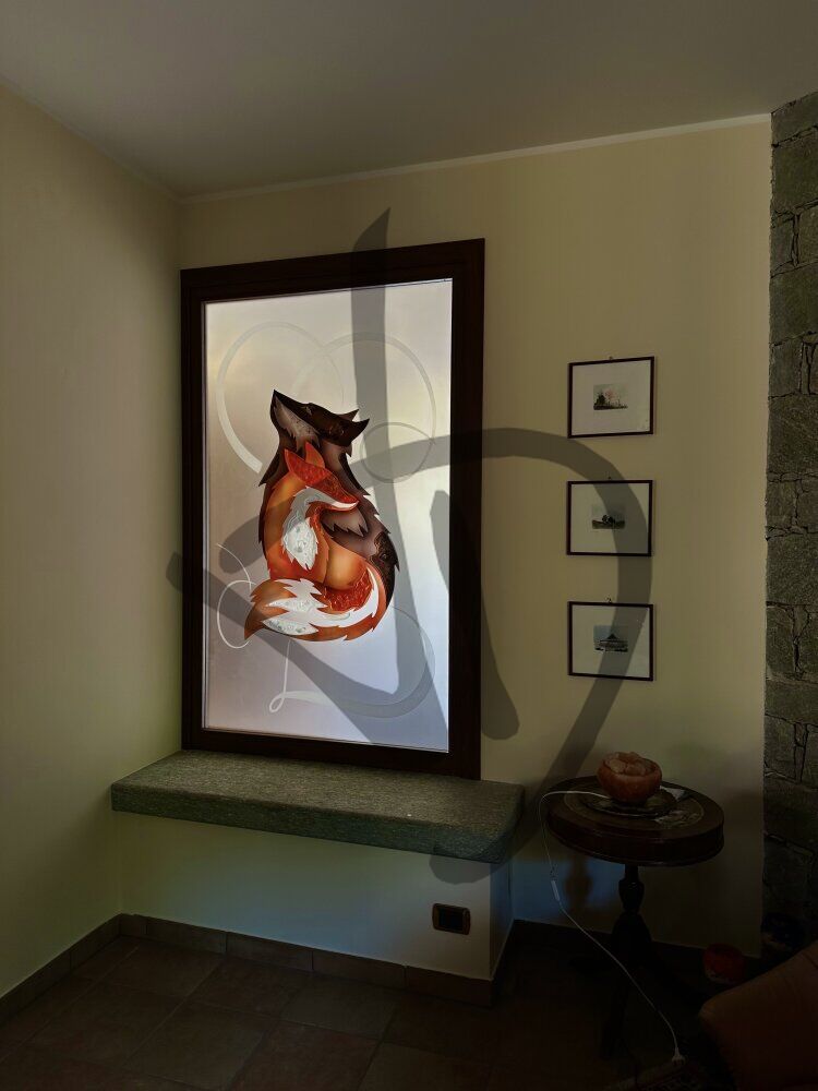 Prodotti su misura - Vetrate artistiche - Vetrate decorate colorate - Pareti divisorie 3