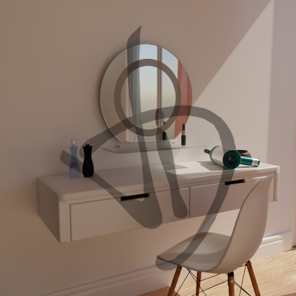 Specchi per trucco circolare con cornice illuminata - Specchi per trucco