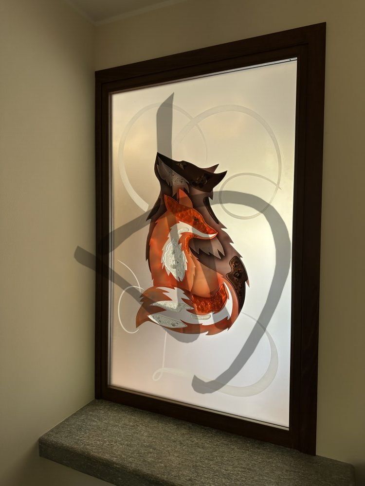 Pareti divisorie - Vetrate decorate colorate